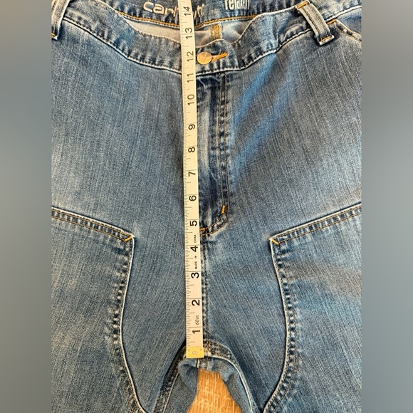Carhartt Jeans Mens Size 42 x 30 Blue Medium Wash Denim Relaxed Fit - Picture 8 of 11